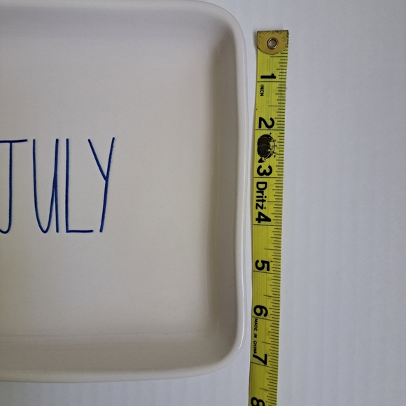 Rae Dunn Ceramic Fourth of July Patriotic Serving Tray Platter - Picture 3 of 6